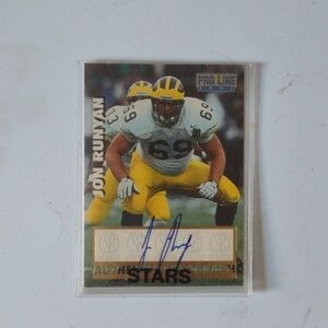 Jon Runyan Autographed Football Card